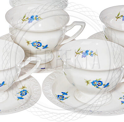 Serwis kawowo herbaciany Rosenthal Maria niebieskie kwiaty (6 osób)