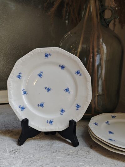 Talerzyki deserowe Rosenthal Maria niebieskie kwiaty komplet 4 sztuki