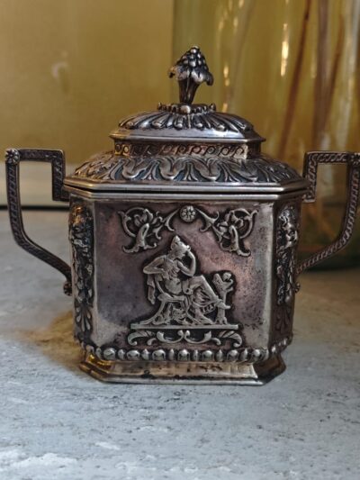 Cukiernica motyw orientalny srebro